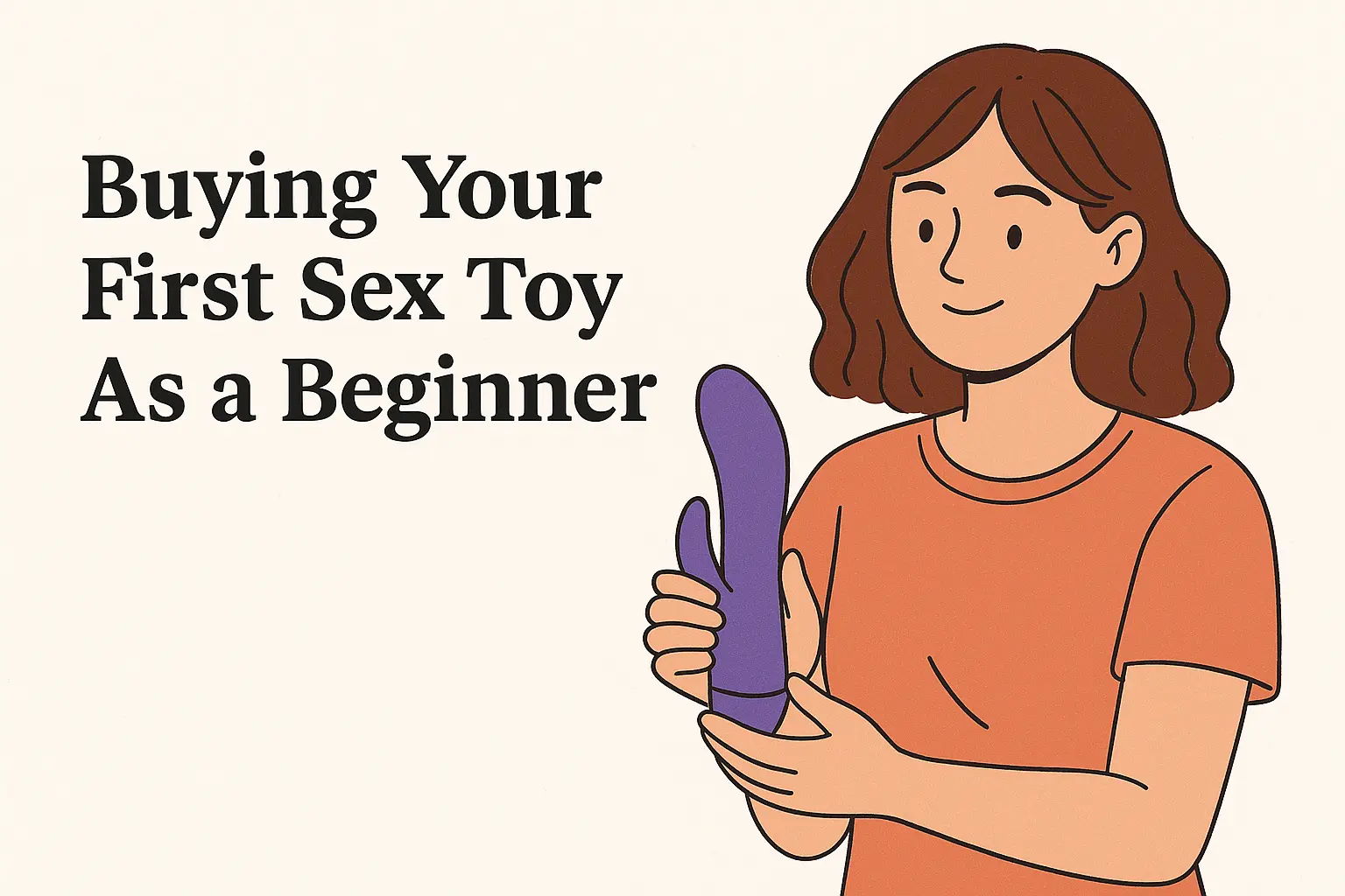 A woman holding her first sex toy – a beginner bullet vibrator